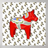 Dalecarlisches Pferd Poster (Vorne)