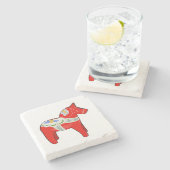 Dalecarlisches Pferd Steinuntersetzer (Seitenansicht)