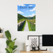 Dales Way Wanderweg Reiseplakat Poster (Heimbüro)