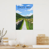 Dales Way Wanderweg Reiseplakat Poster (Küche)