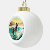 Dalformation Beach Surfgrafieren Keramik Kugel-Ornament (Rechts)