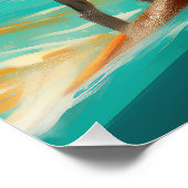 Dalformation Beach Surfgrafieren Poster (Ecke)