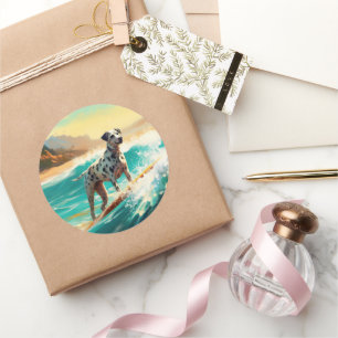 Dalformation Beach Surfgrafieren Runder Aufkleber