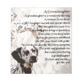 Dalformation - Großtochter Gedicht Notizblock (Vorderseite)