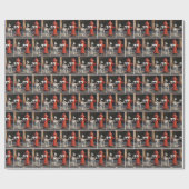 Dalformation Saluting a Red Fire Hydrant Geschenkpapier (Flach)