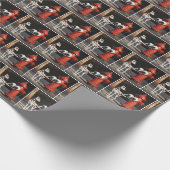 Dalformation Saluting a Red Fire Hydrant Geschenkpapier (Ecke)