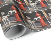 Dalformation Saluting a Red Fire Hydrant Geschenkpapier (Rolleneckpunkt)