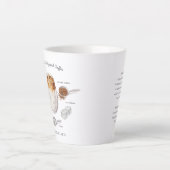 Dalgona-Kaffee-Liebhaber | Monogramm-Lattee-Tasse Milchtasse (Vorderseite)