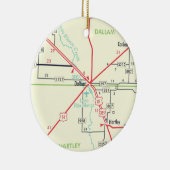 Dalhart TX Karte Keramik Ornament (Rechts)