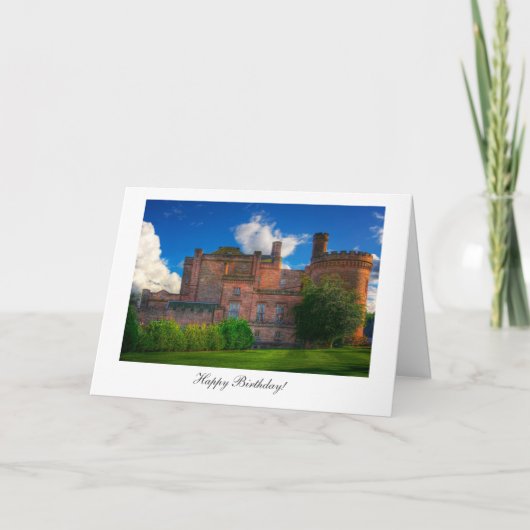 Dalhousie Castle, Midlothian - Happy Birthday Karte (Vorderseite)