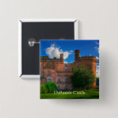 Dalhousie Castle, Midlothian, Schottland Button (Vorne & Hinten)