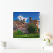 Dalhousie Castle, Midlothian, Schottland Quadratische Wanduhr (Zuhause)