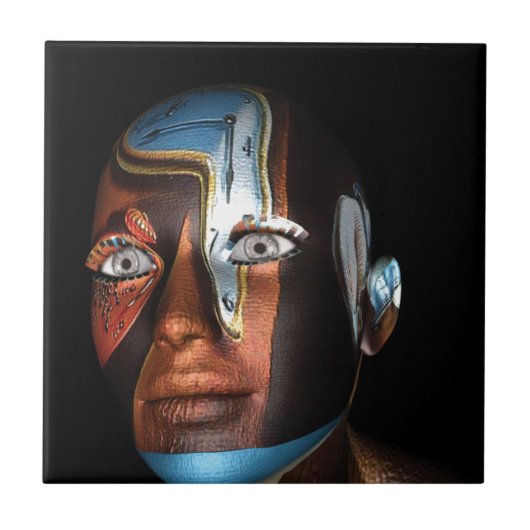 Dali 3d Illustrationen auf Waren Fliese (Vorderseite)