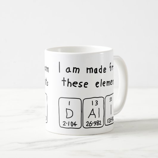 Dali Periodenname Tasse (VorderseiteRechts)