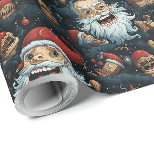 Dali-Santa Geschenkpapier (Rolleneckpunkt)