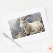 Dali-Schafe auf Berggipfeln Rechteckiger Aufkleber (Umschlag)