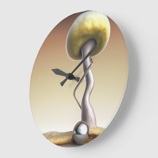 Dali Style Mushroom Wall Clock Große Wanduhr (Winkel)