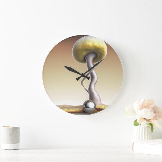 Dali Style Mushroom Wall Clock Große Wanduhr (Zuhause)