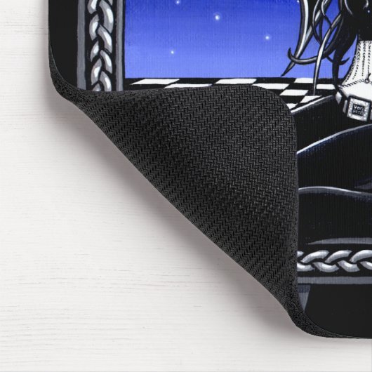 "Dali" surreale Moonlite Fee Mousepad (Ecke)