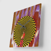 Daliance von Michael Moffa Quadratische Wanduhr (Winkel)