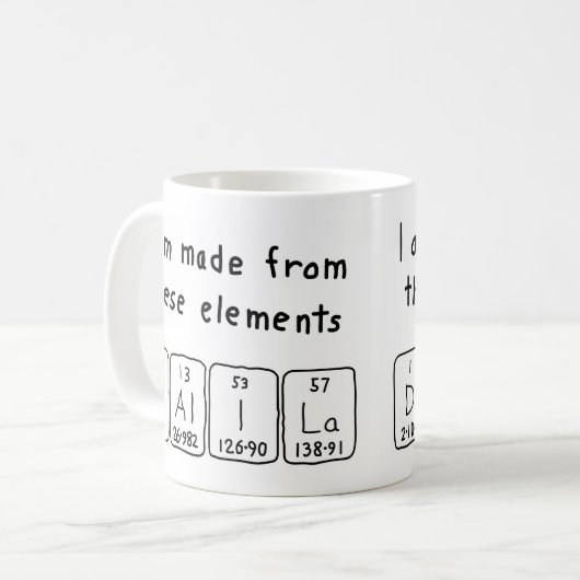 Dalila Periodenname Tasse (Vorderseite Links)