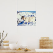 Dall Schafe, Ovis dalli, voller Curry auf einem Poster (Küche)