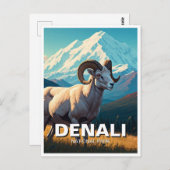 Dall Sheep in Denali Nationalpark Alaska Postkarte (Vorne/Hinten)