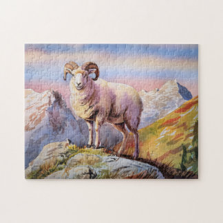 Dall Sheep Ram auf einem majestätischen Berg Puzzle