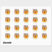 Dalla Corte Coat of Arms Runder Aufkleber (Blatt)