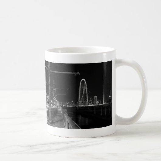 Dallas Abend Walk Grayscale Kaffee Tasse (Rechts)