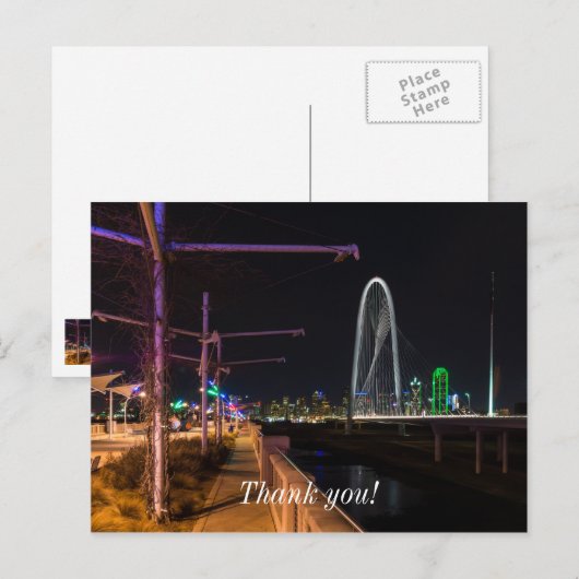 Dallas Abend Walk Postkarte (Vorne/Hinten)