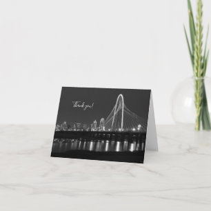 Dallas Bridge View Grayscale Danke Karte