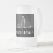 Dallas Bridge View Grayscale Mattglas Bierglas (VorderseiteRechts)