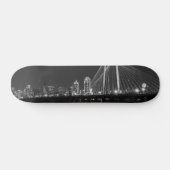 Dallas Bridge View Grayscale Skateboard (Horizontal)