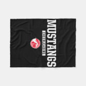 Dallas Center-grimes Mustangs Logo Cheerleading HS Fleecedecke (Vorderseite (Horizontal))