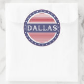Dallas City Pride Emblem – American Identity Runder Aufkleber (Tasche)