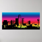 Dallas Color Skyline Poster (Vorne)