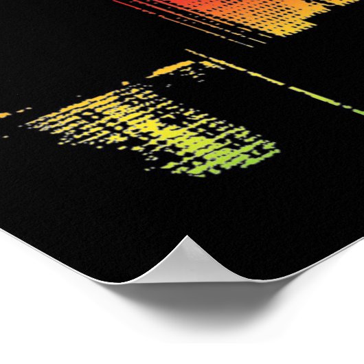 Dallas Color Skyline Poster (Ecke)