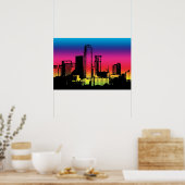 Dallas Color Skyline Poster (Küche)