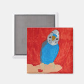 Dallas, das Magnet der Budgie Keramik (Vorderseite/Rückseite)