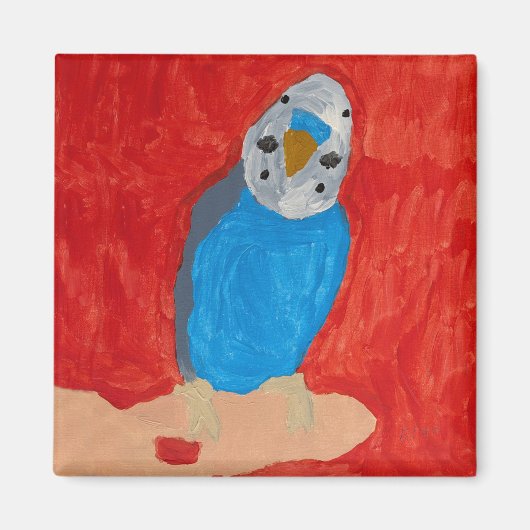 Dallas, das Magnet der Budgie Keramik (Vorne)