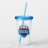 Dallas Dodgeball Logo Acrylic Tumbler Acryltrinkbecher (Rückseite)