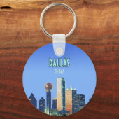 Dallas Downtown Texas Vintag Schlüsselanhänger (Vorderseite)