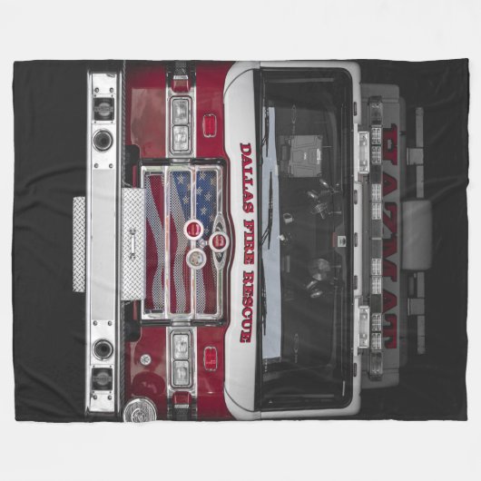 Dallas Fire Truck Fleecedecke (Vorderseite (Horizontal))