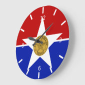 Dallas-Flagge Große Uhr (Winkel)