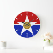 Dallas-Flagge Große Uhr (Zuhause)