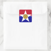 Dallas-Flagge Quadratischer Aufkleber (Tasche)