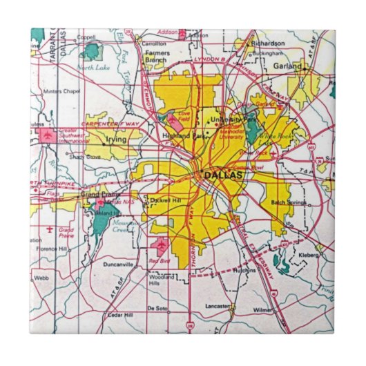 Dallas-Fliese Fliese (Vorderseite)