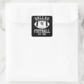 Dallas Football Fan Geschenk Idee Quadratischer Aufkleber (Tasche)
