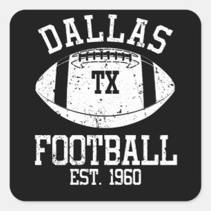 Dallas Football Fan Geschenk Präsentation Idee Quadratischer Aufkleber